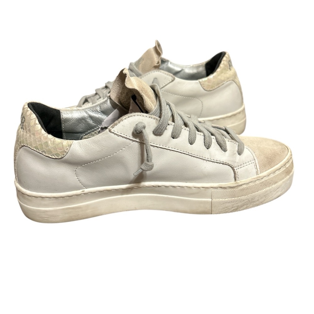 P448 Women's Thea Low Top Leather Lace Up Platform Sneakers Size 39 EU/8.5-9US - Picture 4 of 7